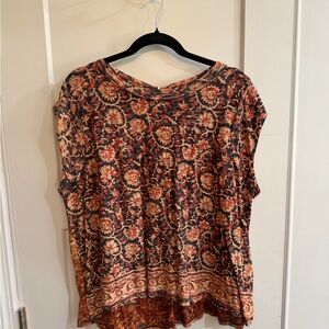 Free People Multicolor Floral Blouse